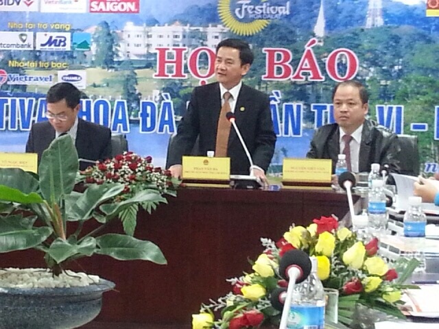 Họp báo về Festival hoa Đà Lạt. Ảnh: LT