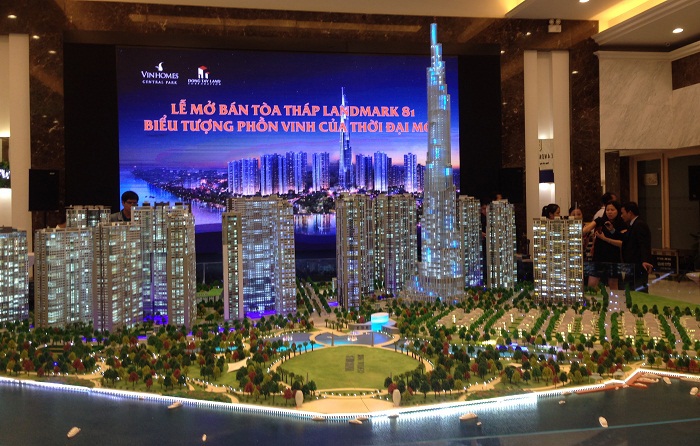 Mô hình dự án Vinhome central Park. Ảnh Financeplus.vn