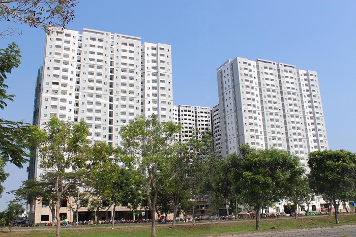 Dự án nhà ở xã hội HQC Plaza đang hoàn thiện để bàn giao. Nguồn: FinancePlus.vn