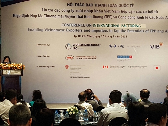 Hội thảo và Khóa Tập huấn về Bao thanh toán quốc tế. Ảnh HN