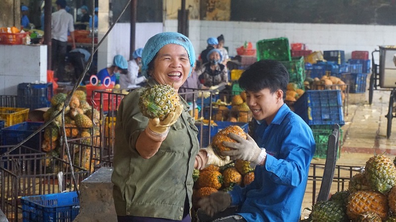 Công nhân Công ty cổ phần chế biến Nông sản Việt - EFD 2016-2017. Ảnh Hữu Thông