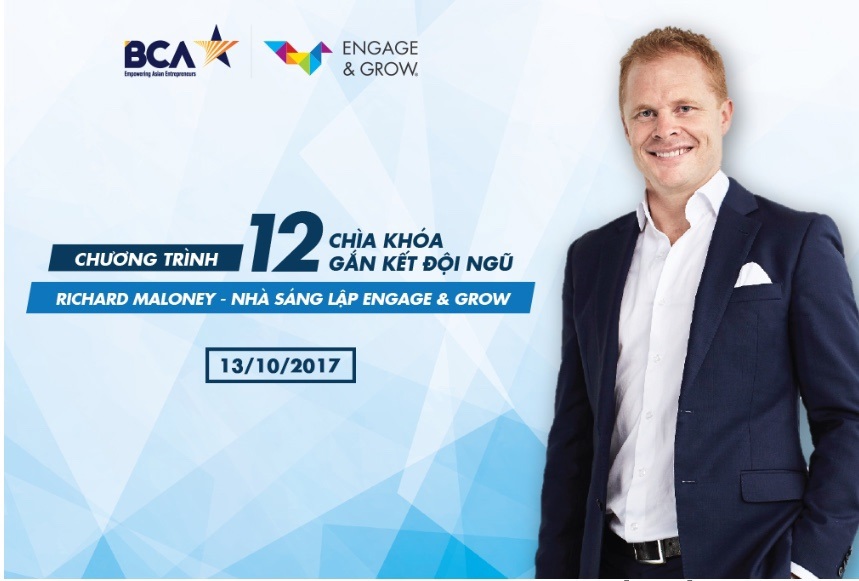 Richard Maloney là một trong những chuyên gia gắn kết nhân sự và phát triển khả năng lãnh đạo nổi tiếng nước Úc. Nguồn: Engage & Grow