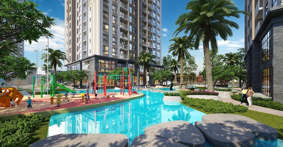 Tiện ích dành cho trẻ em được thiết kế với màu sắc trang nhã