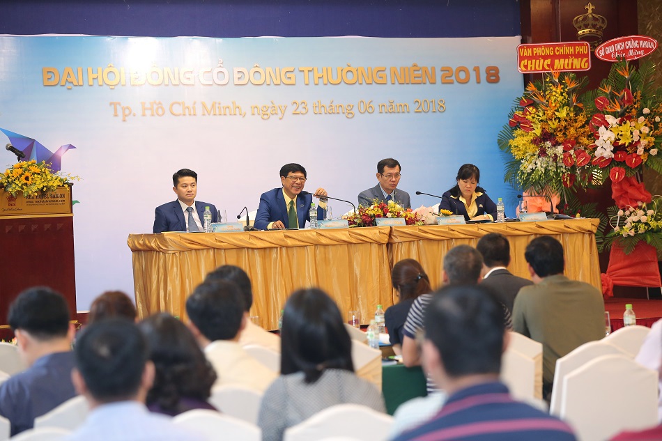 Công ty địa ốc Hoàng Quân đặt ra mục tiêu doanh thu năm 2018 là 1.632 tỷ đồng, lợi nhuận sau thuế 172 tỷ đồng. Ảnh Lê Diễm
