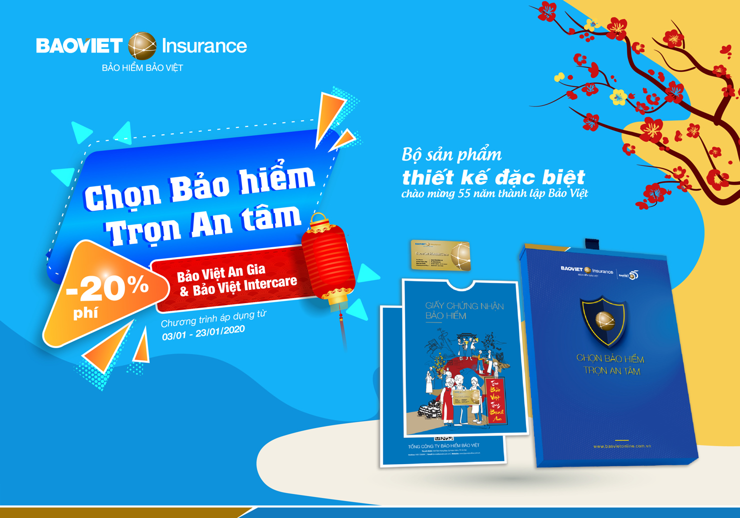 Năm 2020 “Chọn Bảo hiểm – Trọn An tâm” như một lời chúc bình an, may mắn
