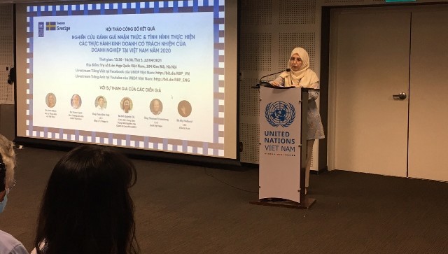 UNDP công bố Nghiên cứu về mức độ nhận thức và tình hình thực hiện kinh doanh có trách nhiệm của các doanh nghiệp tại Việt Nam. Nguồn: UNDP