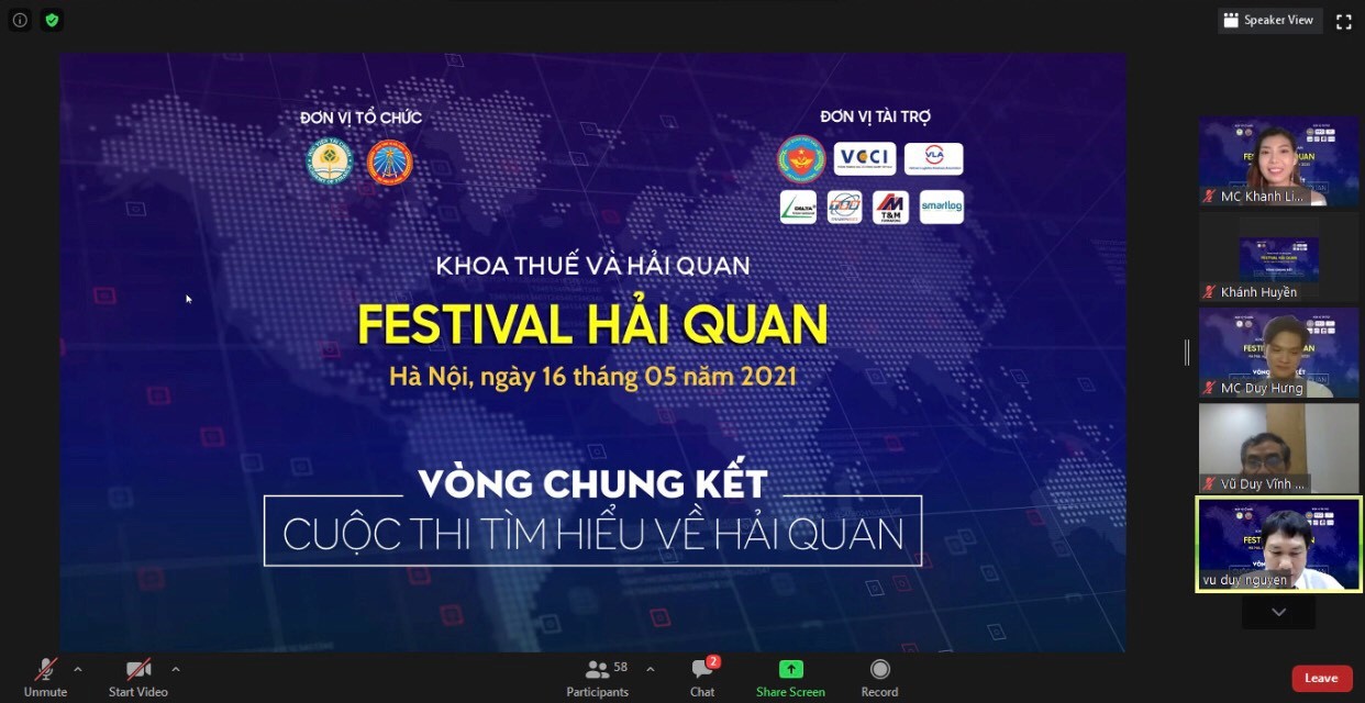 Chung kết cuộc thi “Tìm hiểu về Hải quan – Festival Hải Quan 2021”