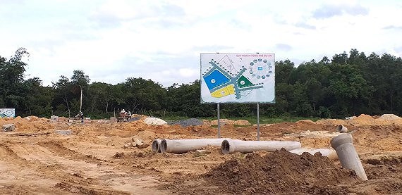 Dự án chưa hoàn tất thủ tục pháp lý đang rao bán (ấp Thanh Bình, xã Lộc An, huyện Long Thành). Ảnh: Nông Ngân