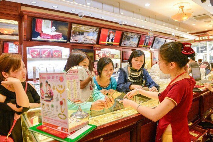 Chỉ có giá vàng SJC biến động. Ảnh minh hoạ