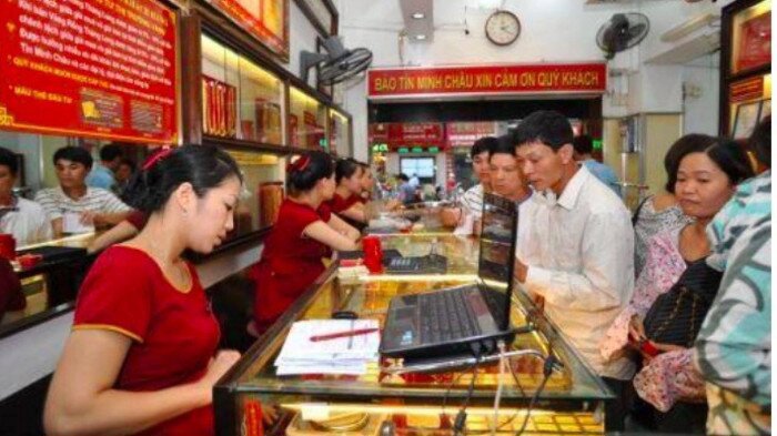 Vàng trong nước đồng loạt giảm mạnh (Ảnh minh hoạ)
