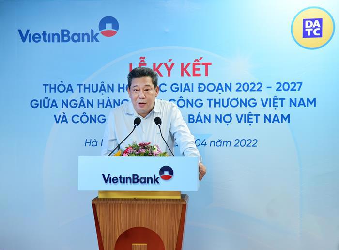 &Ocirc;ng L&ecirc; Ho&agrave;ng Hải - Chủ tịch HĐTV DATC ph&aacute;t biểu tại buổi Lễ