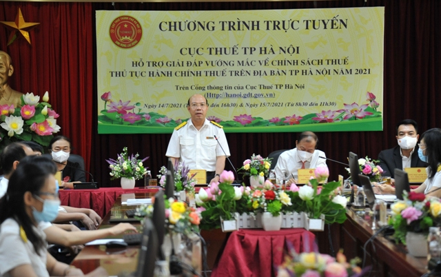 chỉ tính riêng trong 2 ngày 14, 15/7, Cục Thuế TP. Hà Nội đã giải đáp hơn 400 câu hỏi, vướng mắc của các doanh nghiệp, người nộp thuế