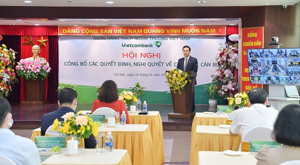 Ông Phạm Quang Dũng - Chủ tịch HĐQT Vietcombank phát biểu tại buổi lễ