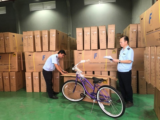 Cục Hải quan Bình Dương phát hiện lô hàng xe đạp xuất khẩu giả mạo xuất xứ Việt Nam