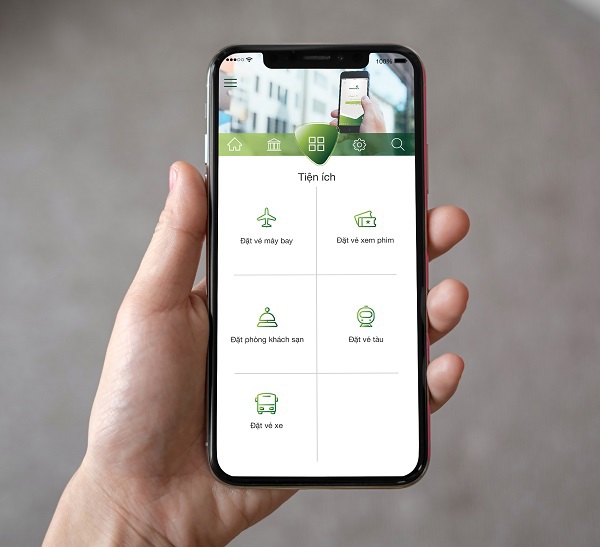 Các tiện ích trên ứng dụng VCB-Mobile B@nking