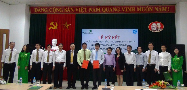 Vietcombank Thái Nguyên và BHXH tỉnh Thái Nguyên ký kết hợp tác