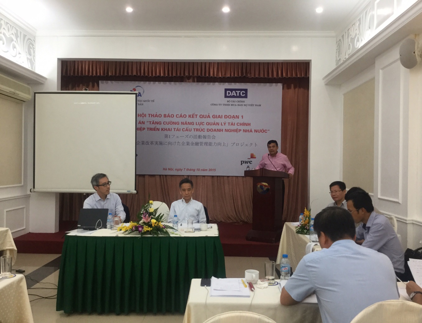 Ông Phạm Mạnh Thường - Phó Tổng Giám đốc DATC đánh giá cao sự hợp tác, tinh thần hỗ trợ của JICA và đơn vị tư vấn trong quan hệ hợp tác với DATC
