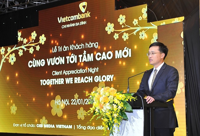 Ông Phạm Quang Dũng - Tổng giám đốc Vietcombank phát biểu tại buổi lễ