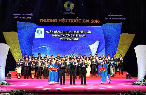 Trong 5 năm liền, Vietcombank đạt Thương hiệu Quốc gia