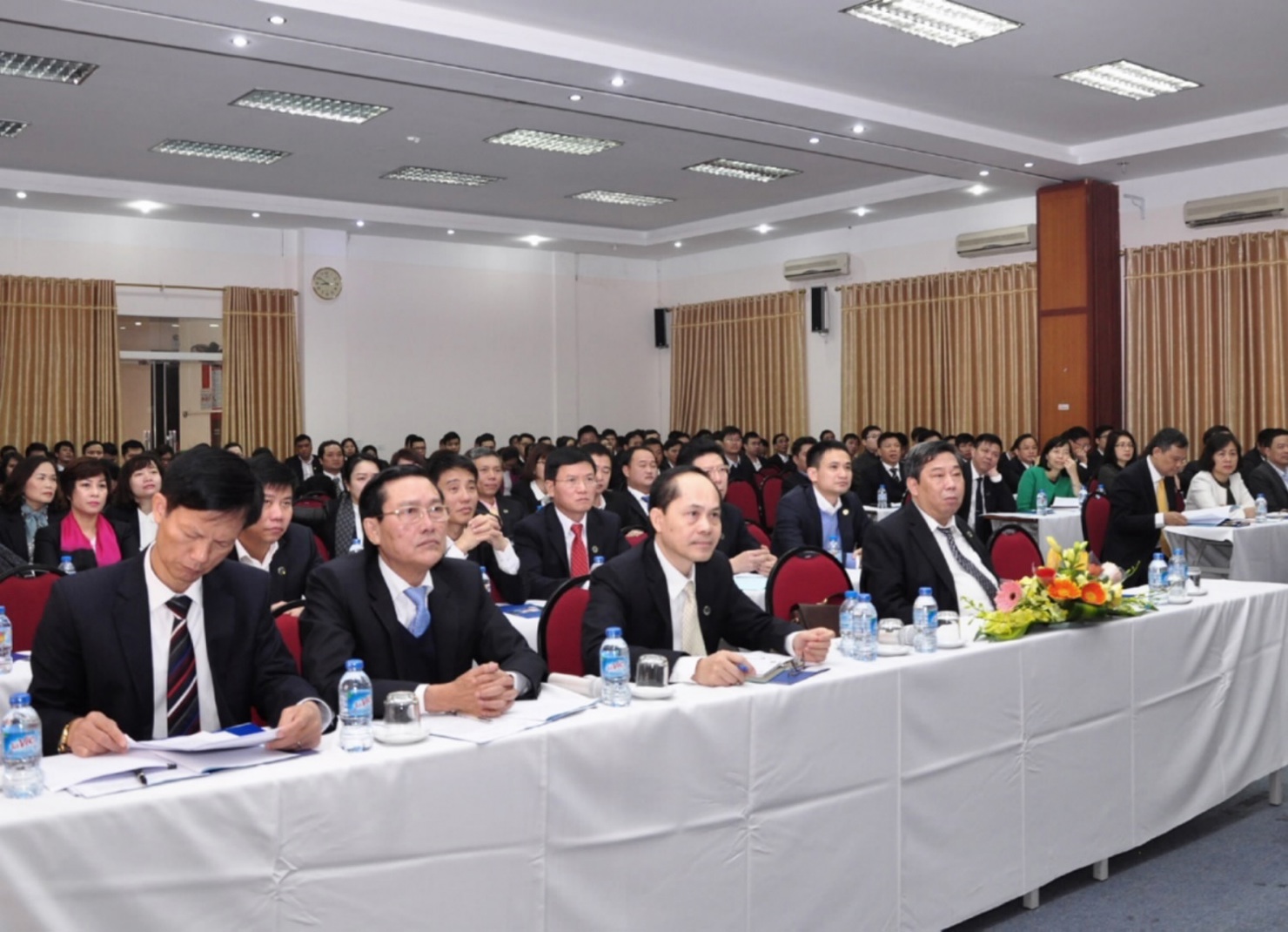 Đại diện lãnh đạo các đơn vị thuôc Bộ Tài chính và toàn thể cán bộ, nhân viên DATC dự Hội nghị Tổng kết công tác năm 2017 và phương hướng nhiệm vụ năm 2018