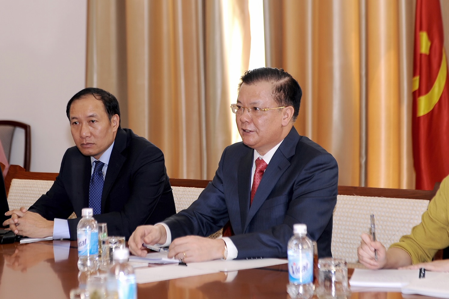 Bộ trưởng Đinh Tiến Dũng phát biểu tại buổi tiếp