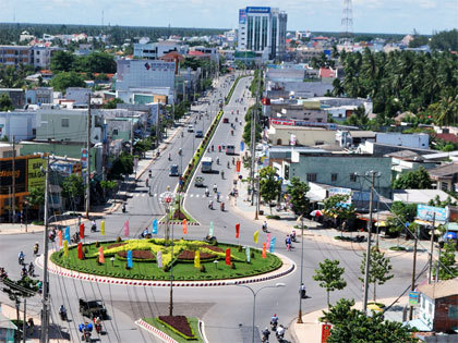 Quang cảnh thành phố Bến Tre.