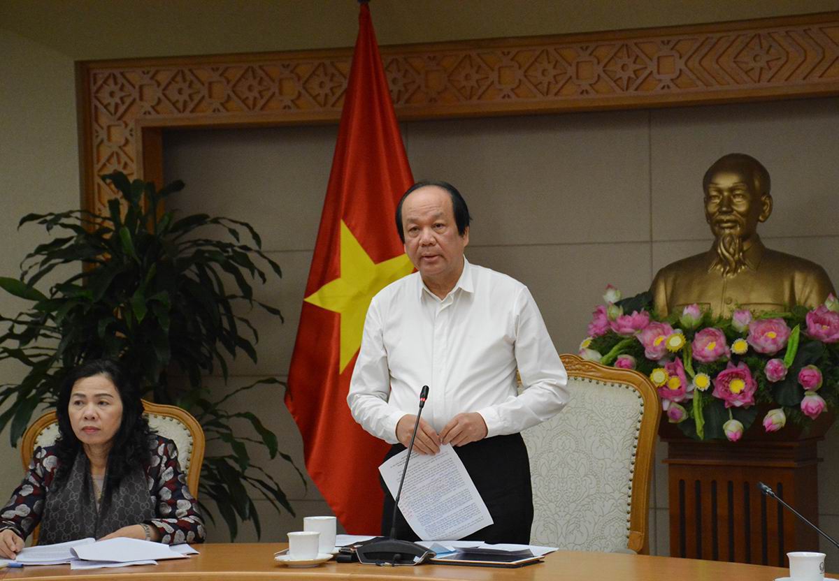 Bộ trưởng, Chủ nhiệm Văn phòng Chính phủ Mai Tiến Dũng phát biểu chỉ đạo.