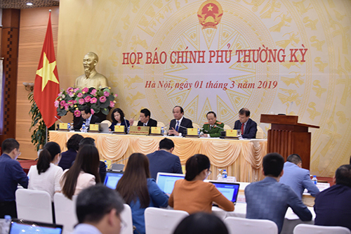 Quang cảnh buổi họp báo.