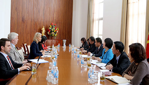 Quang cảnh buổi tiếp.
