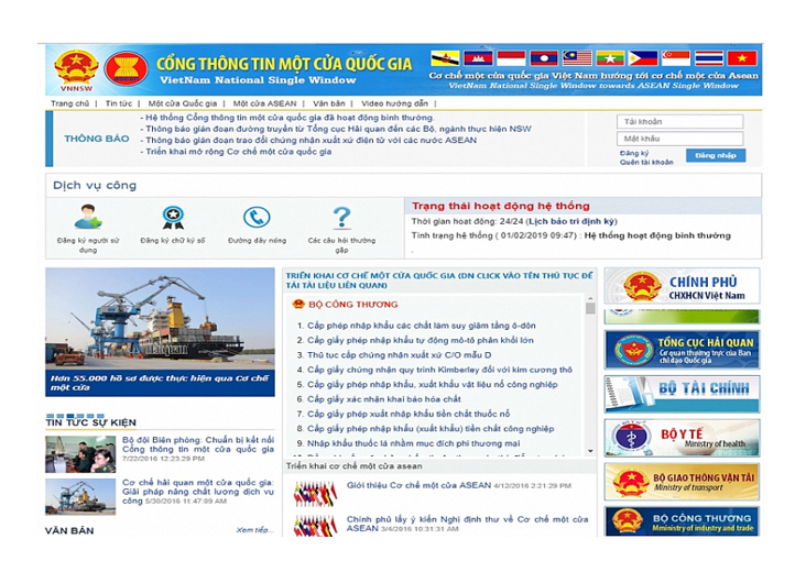 Cổng thông tin một cửa quốc gia.