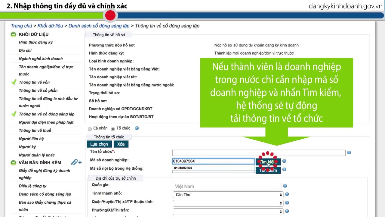 Đăng ký doanh nghiệp nộp qua mạngguồn internet.
