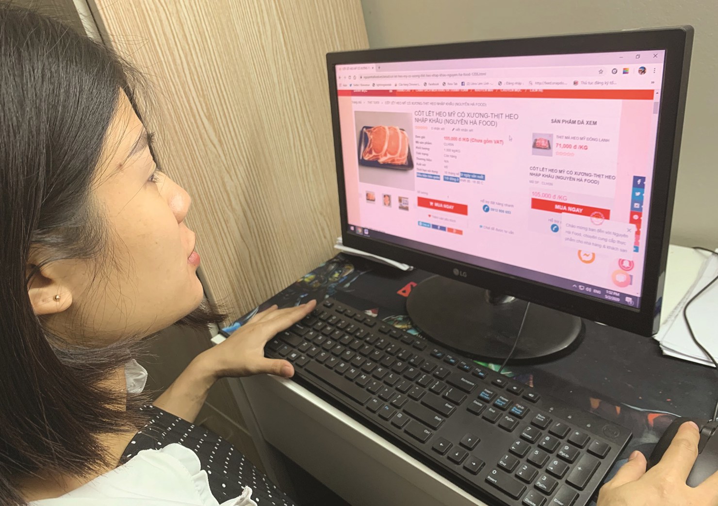 Cẩn trọng với ''thịt lợn siêu thị'' bán trên mạng xã hội.