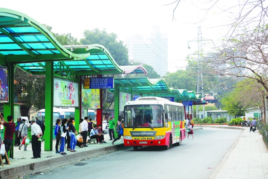Một điểm nhà chờ xe buýt.