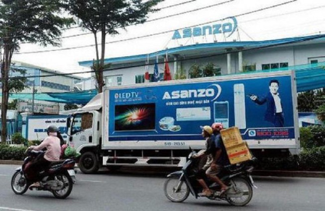 Có 58 công ty có hoạt động mua bán linh kiện, hàng hóa với Asanzo.
