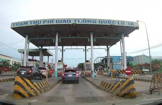 Trạm thu phí BOT trên QL1K.