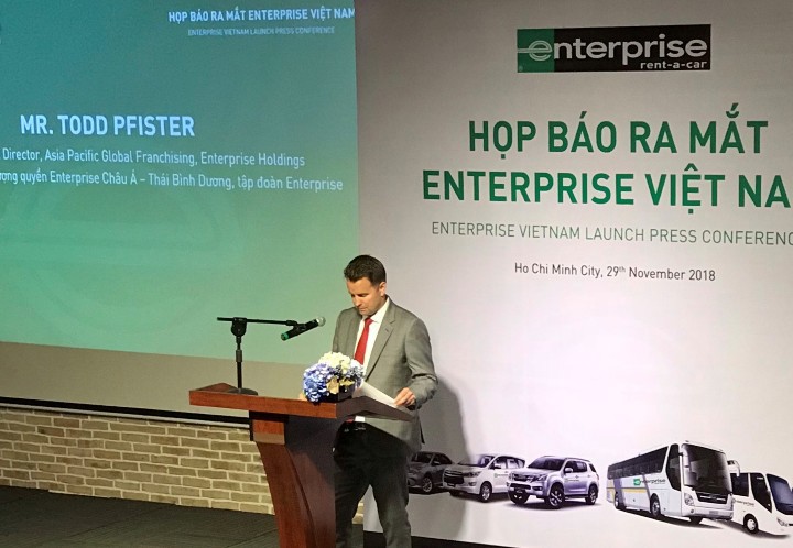 Họp báo ra mắt Enterprise Rent-A-Car tại Việt Nam.