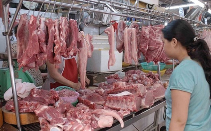 Sức mua thịt heo giảm mạnh.