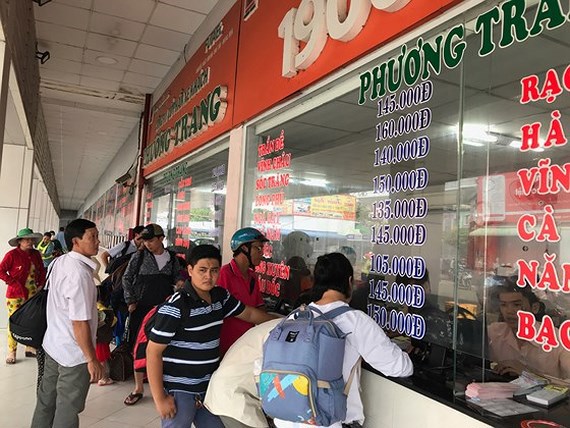 Một số hãng xe lớn đã bán vé Tết Dương lịch 2019 với giá cước bằng ngày thường.
