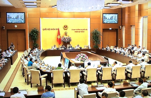 Quang cảnh Phiên họp thứ 28 của Ủy ban Thường vụ Quốc hội.  