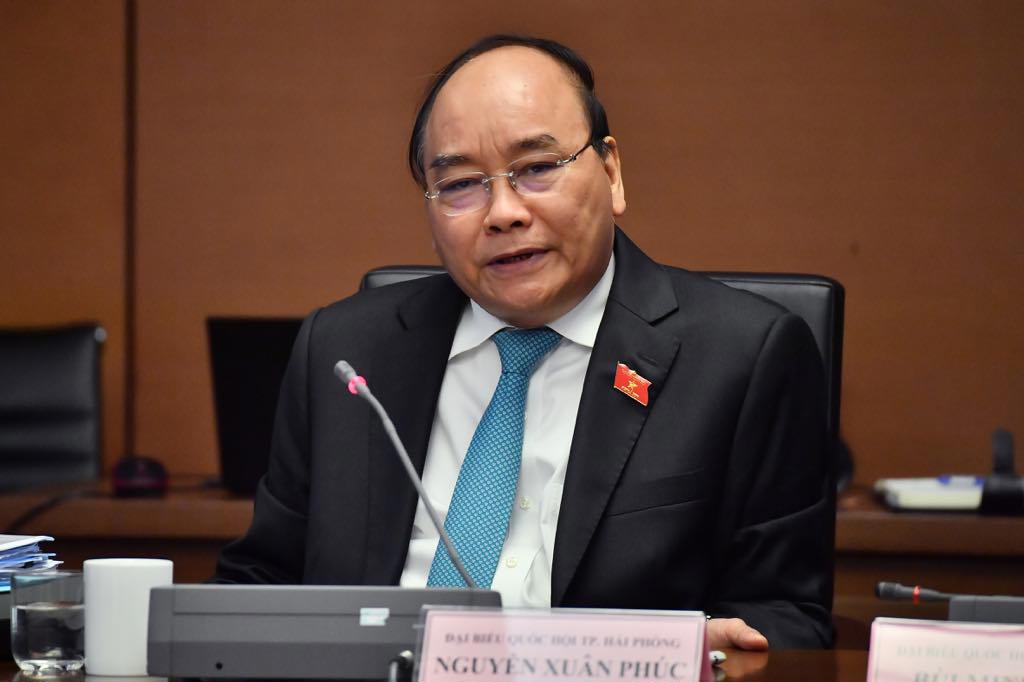 Thủ tướng Nguyễn Xuân Phúc phát biểu tại phiên thảo luận tổ.