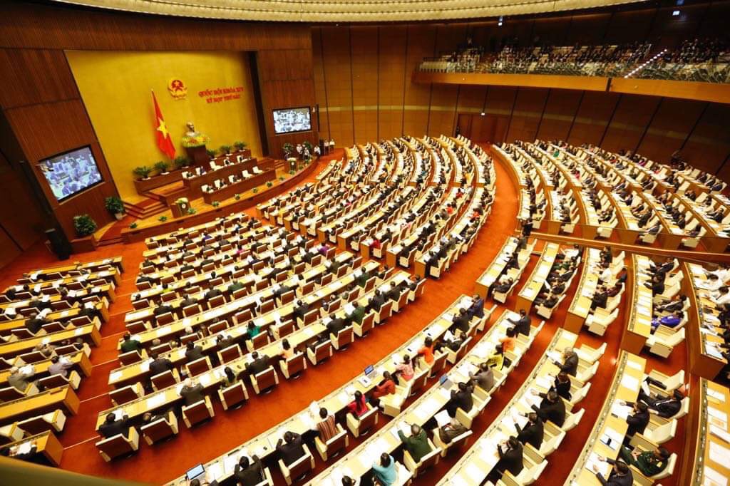 Toàn cảnh phiên họp Quốc hội.