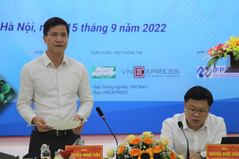  Ông Nguyễn Minh Tiến - Giám đốc Trung tâm Xúc tiến thương mại nông nghiệp tại Diễn đàn.