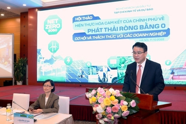  Thứ trưởng Bộ Kế hoạch và Đầu tư Trần Quốc Phương phát biểu khai mạc. Ảnh: Anh Quyền