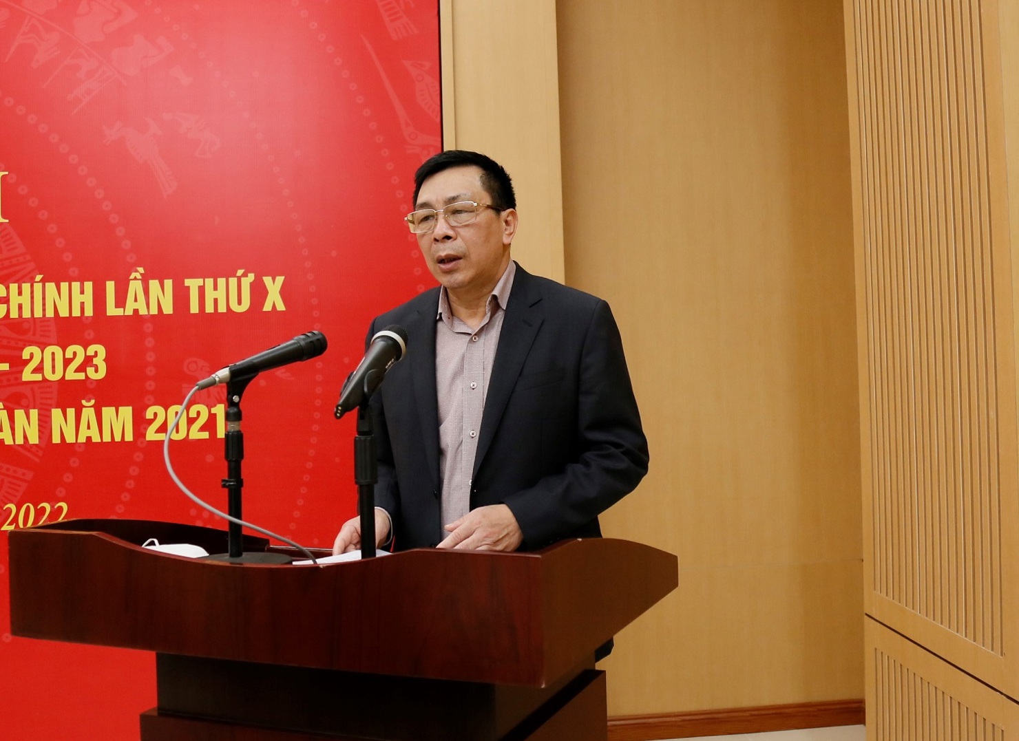 Phó Bí thư Thường trực Đảng ủy Bộ, Chủ tịch Công đoàn Bộ Tài chính Nguyễn Hữu Thân phát biểu chỉ đạo Hội nghị.
