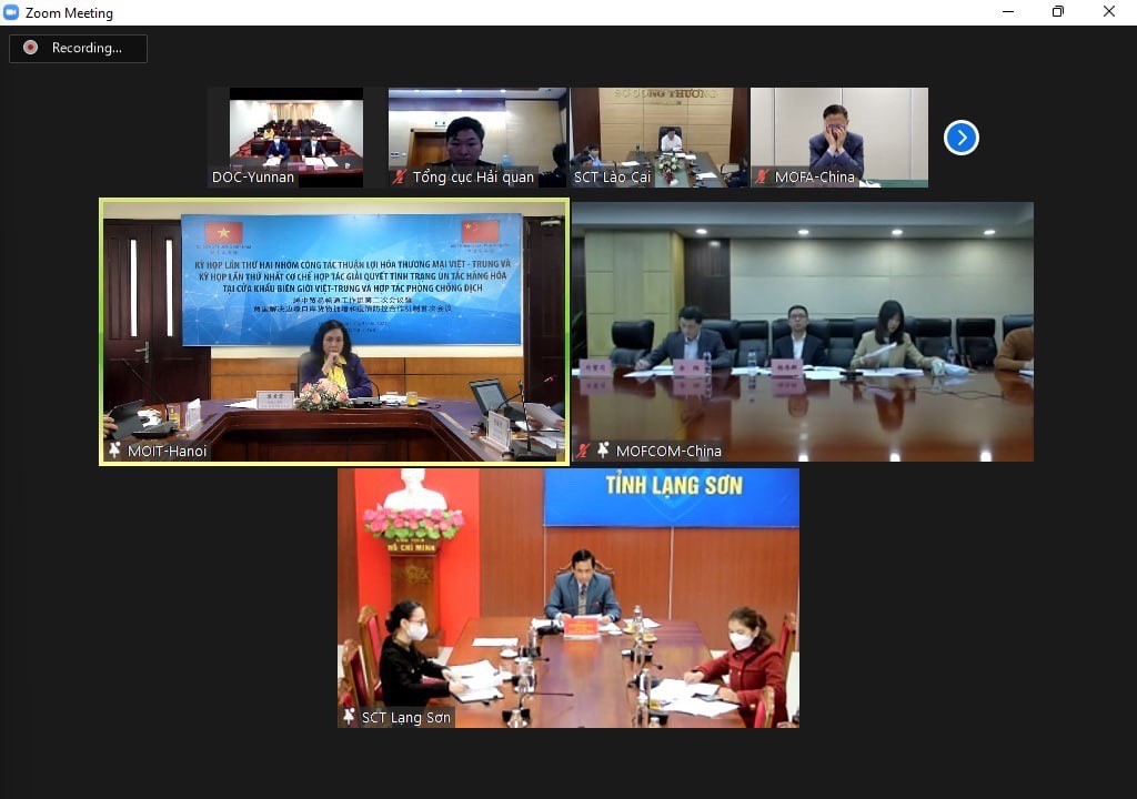 Kỳ họp lần thứ 2 Nhóm công tác thuận lợi hóa thương mại Việt - Trung