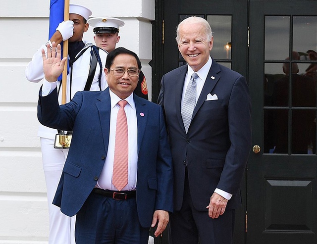 Thủ tướng chính phủ Việt Nam Phạm Minh Chính gặp Tổng thống Hoa Kỳ Joe Biden.