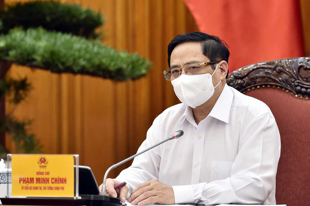 Thủ tướng Chính phủ Phạm Minh Chính chủ trì cuộc làm việc với các bộ, cơ quan về việc cập nhật, bổ sung đánh giá báo cáo kết quả thực hiện kế hoạch đầu tư công trung hạn giai đoạn 2016-2020 và dự kiến kế hoạch đầu tư công trung hạn giai đoạn 2021-2025. Nguồn: baochinhphu.vn