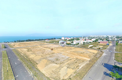 Một dự án đất nền ven biển được mở bán gần đây. Ảnh: CĐT