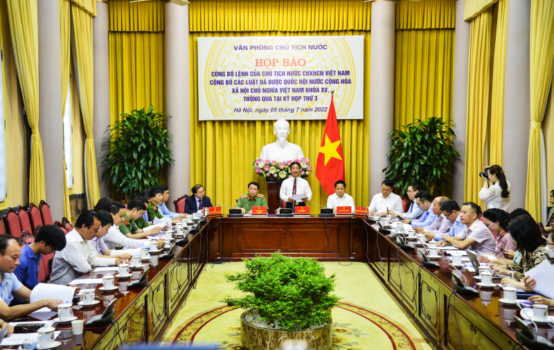 Văn phòng Chủ tịch Nước công bố Lệnh của Chủ tịch Nước về 5 Luật vừa được Quốc hội thông qua tại Kỳ họp thứ Ba, Quốc hội Khoá XV