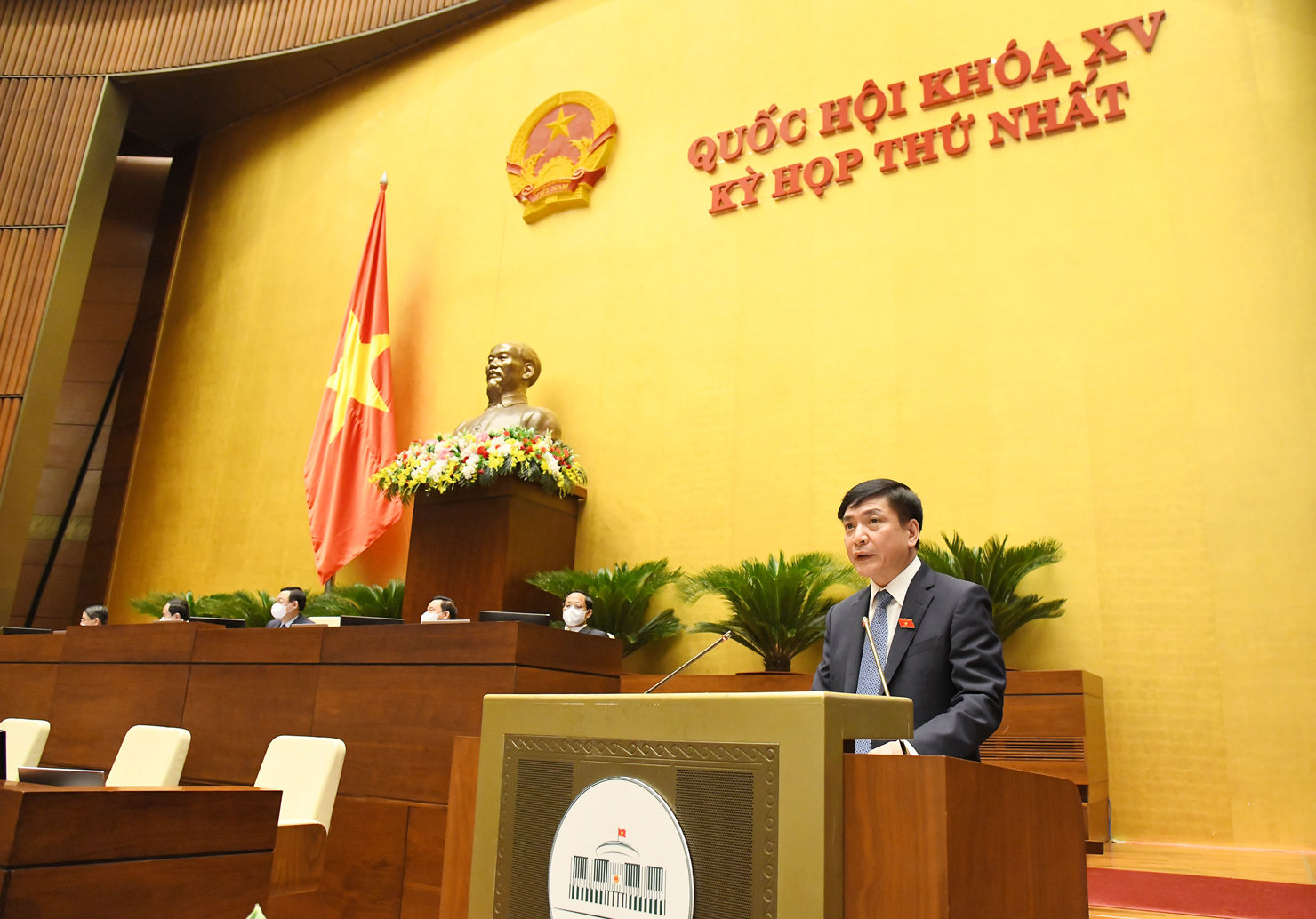 Tổng Thư ký Quốc hội, Chủ nhiệm Văn phòng Quốc hội Bùi Văn Cường phát động Lễ quyên góp ủng hộ Quỹ vắc-xin phòng, chống dịch Covid-19.
